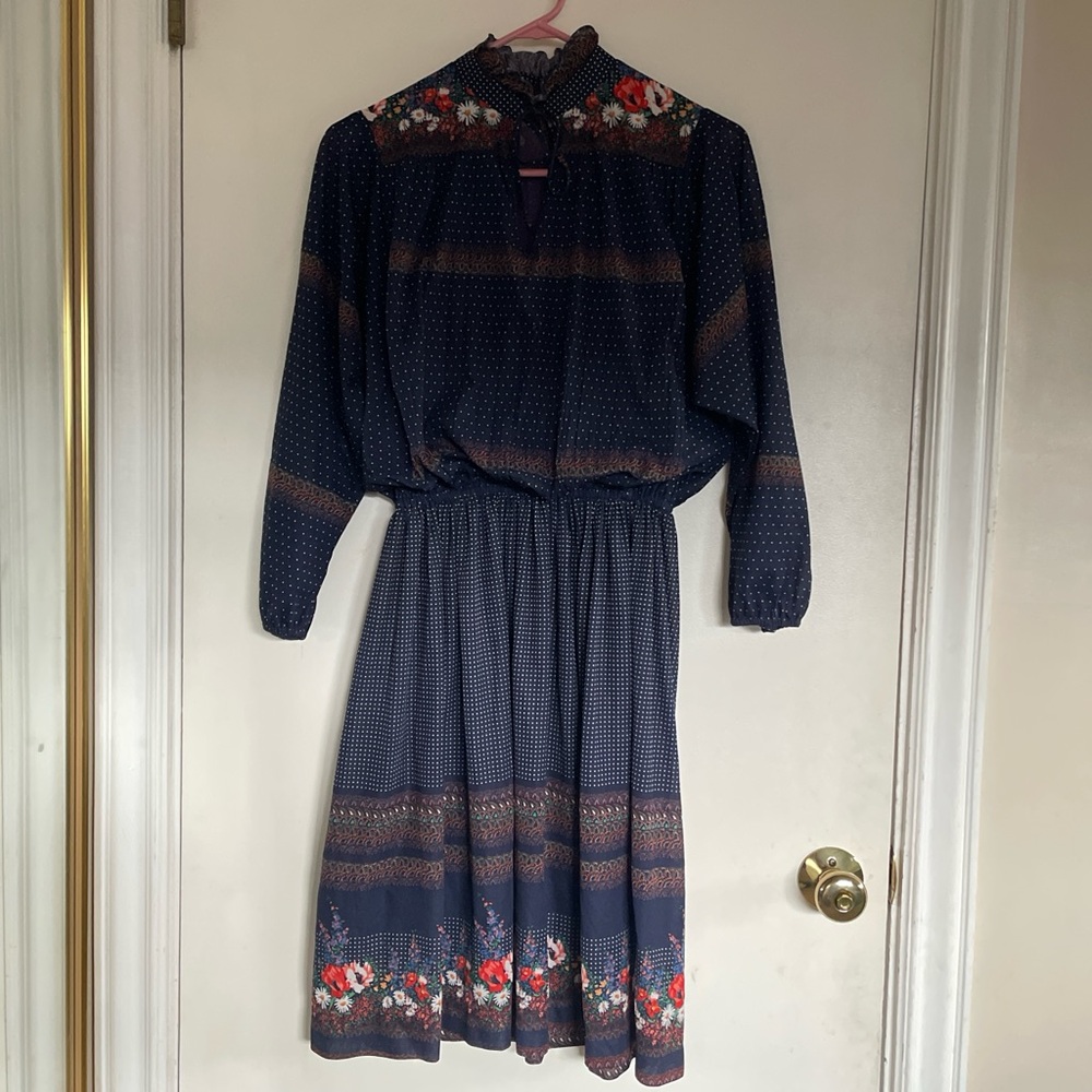 70s vintage floral dress